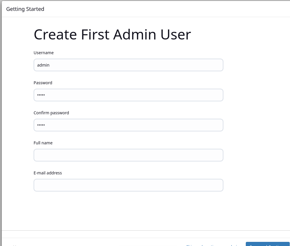 Jenkins web interface - admin password